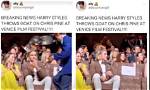 Harry Styles Throws Goat at Chris Pine in Humorous Venice Meme
