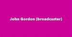 John Gordon (Broadcaster)
