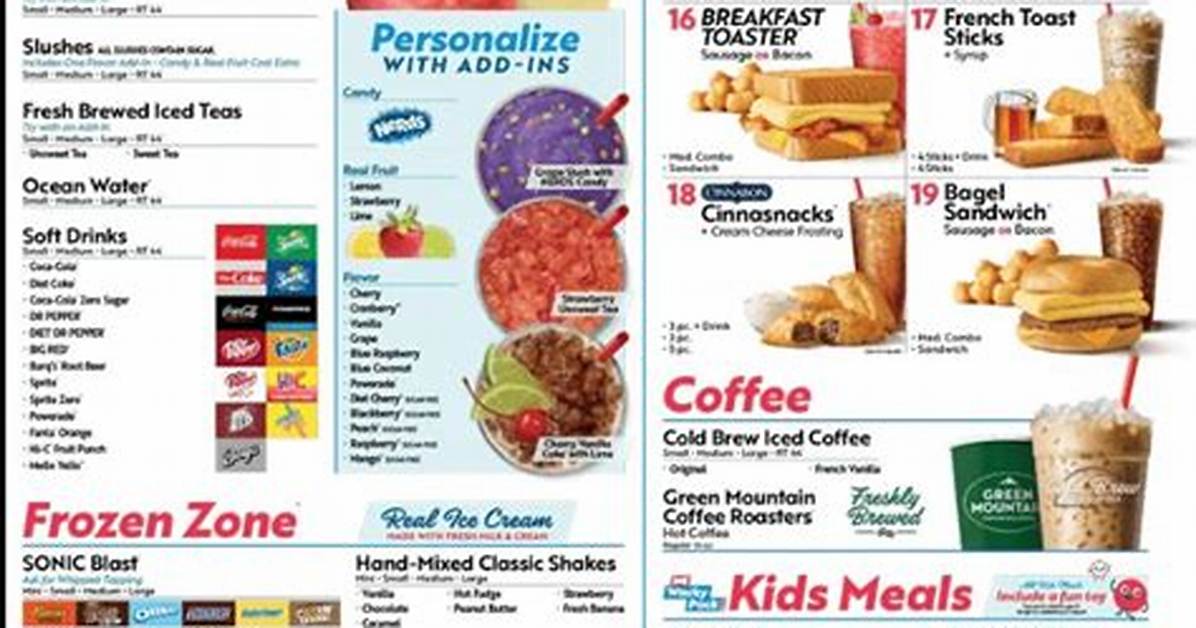 Sonic Drive-in Holiday Menu | All You Need to Know - Sarkariresult
