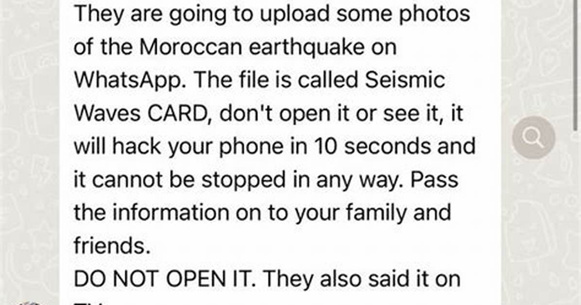 The Moroccan Earthquake Whatsapp Hack Scare: Separating Fact from Fiction - Sarkariresult